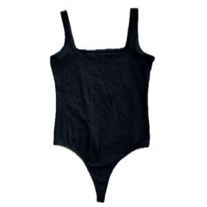 Today only!! Like new Black Square Neck Bodysuit Size Small